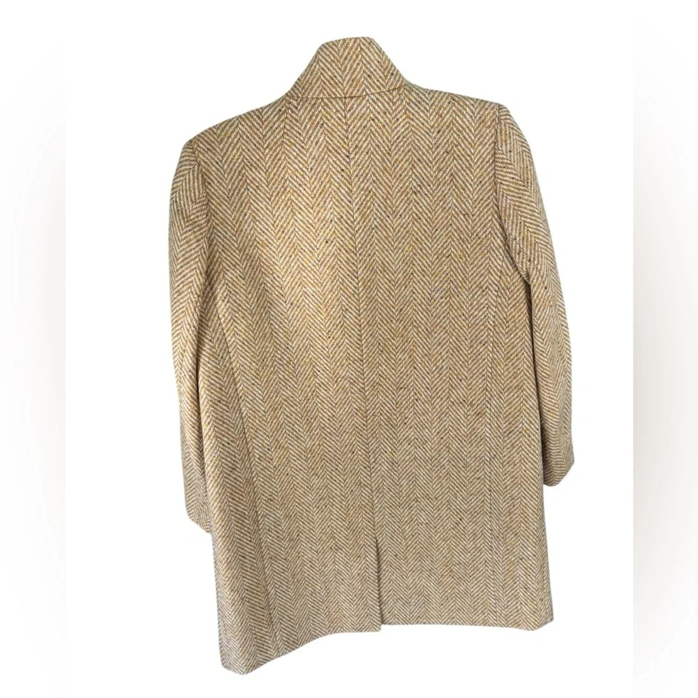 J. Crew Women’s Herringbone Tan Car Coat - Picture 4 of 4